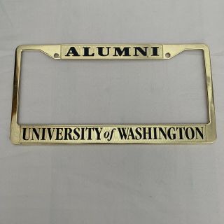 Uw University Of Washington Huskies Alumni Metal License Plate Frame Purple Gold