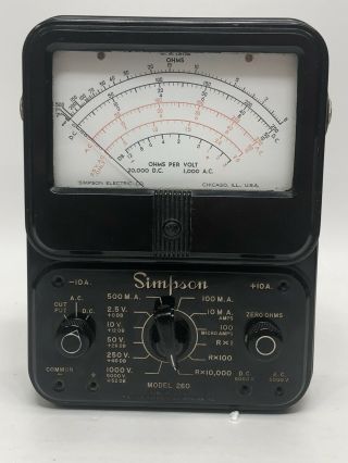 Simpson Model 260 Series Volt Ohm Test Meter Multimeter