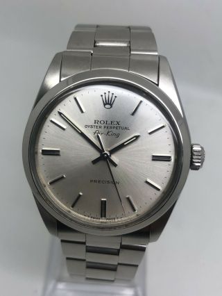 Vintage Rare Rolex Oyster Perpetual Air - King Precision Silver Dial Ref.  5500