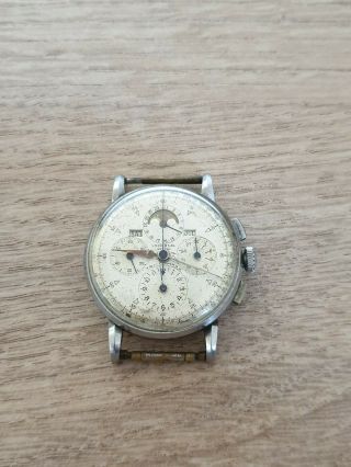 Vintage Universal Geneve Tri - Compax Moonphase Chronograph Watch Ref.  22250