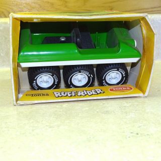 Vintage Tonka Mini Ruff Rider,  Pressed Steel Toy,  No.  1045 Green
