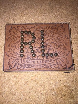 Rare Vtg Polo Ralph Lauren Rl Leather Patch