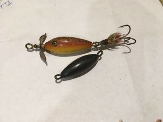Vintage Heddon 50 Artistic Minnow With Buoy Antique Fishing Lure Rare