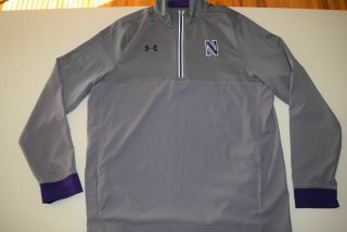 Northwestern Wildcats Under Armour Pullover Shirt Jacket 1/3 Zip Men 