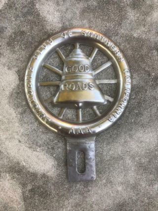Vintage Aaa Automobile License Plate Topper