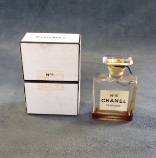 Vintage Chanel No.  5 Mini 2” Tall Bottle Marked Size 9 Empty