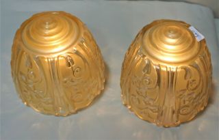 Vintage Art Deco Glass Slip Shade For Chandelier Or Wall Sconce