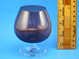 Colored Glass Stemmed Brandy Cognac Snifters Glasses Set of 6 Vintage Retro 2