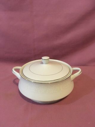 Vintage Crown Victoria Covered Casserole Lovelace Pattern With Lid.  2