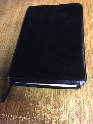 Vintage 1978 Ryrie Nasb Study Bible Black Bonded Leather Moody