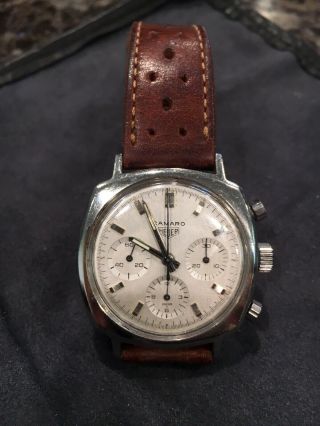 Vintage Heuer Camaro 12 7220,  Valjoux 72 In Good Unpolished Not A Tag