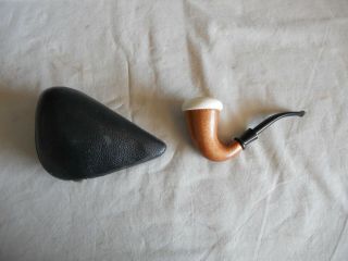 Payroc Turkey Hand Carved Meerschaum Pipe In Fitted Case