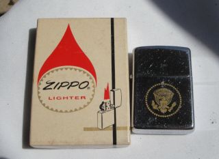 1967 Lyndon B.  Johnson President Seal Zippo Lighter Lbj Signature