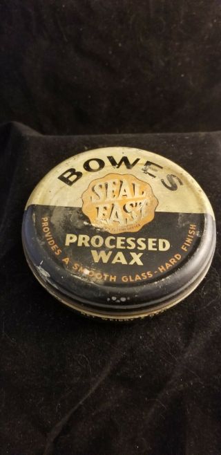 Vintage Bowes Motor Oil Auto Wax Car Wash Can 15