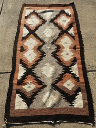 Antique Navajo Wool Rug Blanket Native American Southwest Textile 66 
