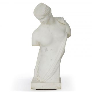 Italian Marble Sculpture | Carved Antique Statue " Psyche Of Capua” | Circa 1866
