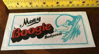 Morey Boogie Sticker Vintage Promo Bodyboard Surfer Style Clothing 1980s