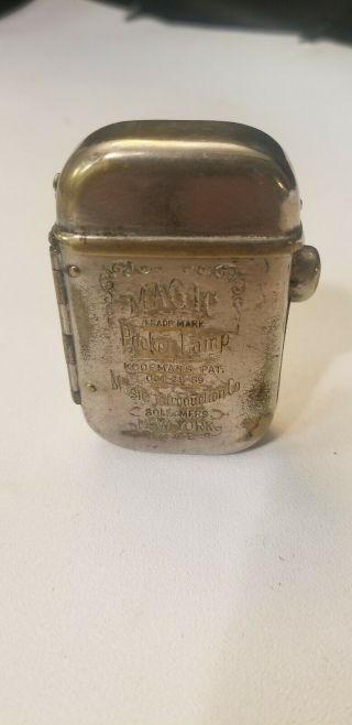 Antique Magic Pocket Lamp Koopmans Pat.