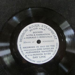 VINTAGE HUDSON RIVER STEAMBOAT 33 RPM RECORD - A Picture in sound 3