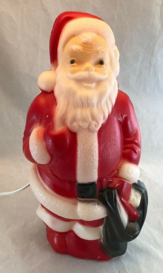 Vintage Empire Christmas Blow Mold Santa With Bag - 13 " Circa 1968