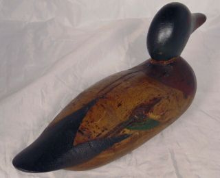 Vintage Antique Duck Decoy Solid Wood 3