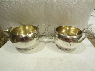 Gorham Sterling Creamer And Sugar Set (a12652 And 53) (2 ") (203.  3 Grams) S Mono