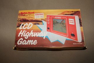Vintage Radio Shack Lcd Highway Hand Held Game And Instructions