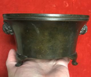 Antique Chinese Bronze Censer Incense Burner Xuande Signed Marked Six Character