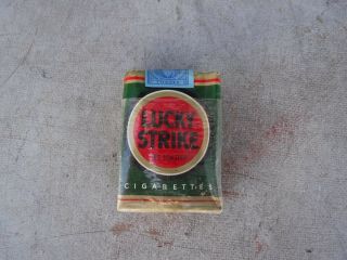 Vintage Empty Lucky Strike Green Cigarette Package
