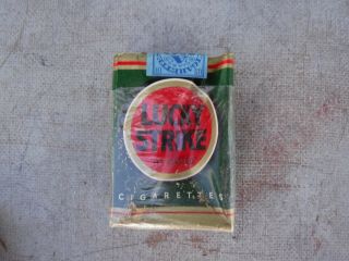 Vintage Empty LUCKY STRIKE Green Cigarette Package 2