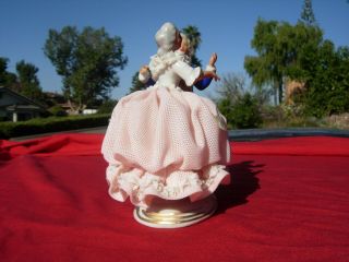 Dresden Lace Figurine Victorian Woman German Germany vintage old 2