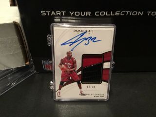 2018 - 19 Immaculate Shaquille O’neal 2 Cl Shoe Sole Auto 7/10 On Card Game Worn