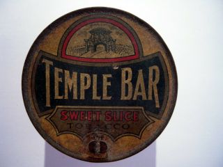 Antique Temple Bar Sweet Slice Tobacco Tin Navy Cut