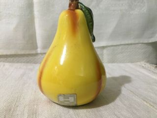 Vintage Holt Howard Yellow Pear Single Salt Shaker W/ Cork
