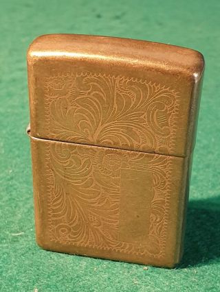 Vintage Gold Metal Zippo Petrol Lighter With Flowing Design,  Blank Engraving