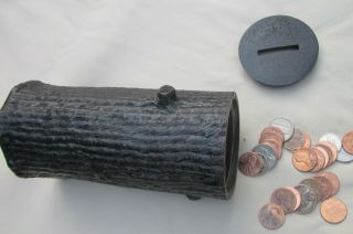 Antique Tree - Shape Cast Iron Coin Bank 2