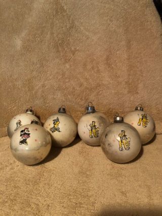 1950 Or Before Vintage Disney Glass Ball Christmas Ornaments Minnie Mouse,  Usa
