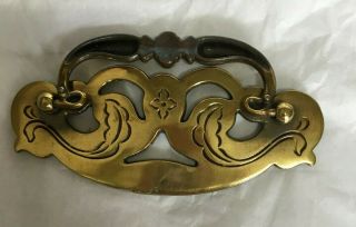 10 Vintage Brass Decorative Drawer Handles/Pulls 4 1/4 