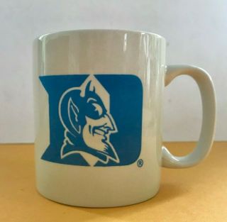 Vintage Duke University Blue Devil Coffee Mug Blue On White