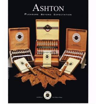 1997 Ashton Cigars Aged Moduro No.  50,  No.  3,  Prime Minister Vtg Print Ad