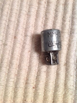 Antique Vintage Tool Williams Mm - 130 9/ 32 Female Adapter To 1/4 Inched Male