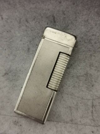 Vintage Silver Plated Dunhill Rollalite Petrol Lighter 2
