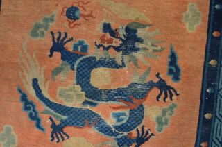 Rare Antique Chinees Dragon Rug Circa 1900 