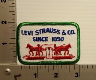 Levi Strauss & Co.  Since 1850 Vintage Embroidered Patch (green/red)