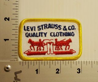 Levi Strauss & Co Quality Clothing Vintage Embroidered Patch (yellow/red)