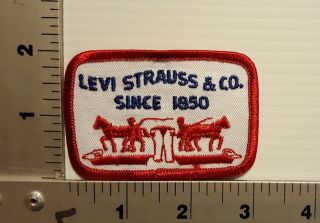 Levi Strauss & Co.  Since 1850 Vintage Embroidered Patch (red/red)