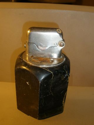 Vintage Tiffany & Co Black Marble Table Lighter By Thorens