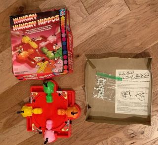 Vintage With Box 1978 Hungry Hungry Hippos Hasbro Game Missing 1 Marble