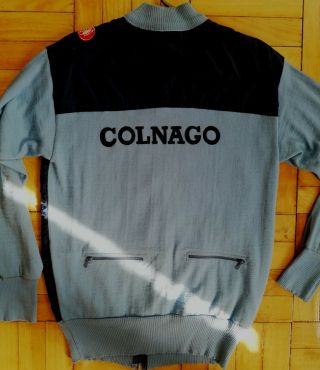 Vintage Colnago L/s Wool Cycling Jersey By Castelli / Made In Italy / Full - Zip