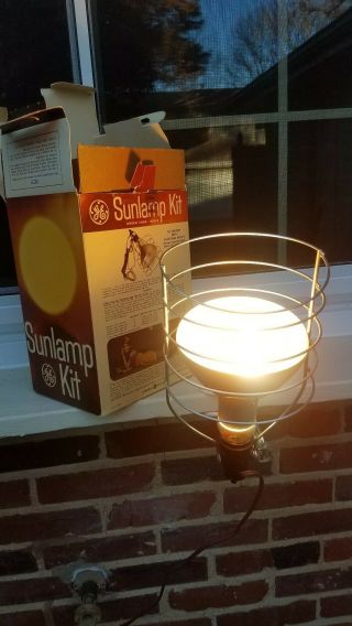 Vtg Ge General Electric Sunlamp Kit For Tanning Rsk 3 Tan Light